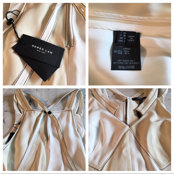 Derek Lam Topstitched Colorblock Dress Size 40 - Picture 5 of 8